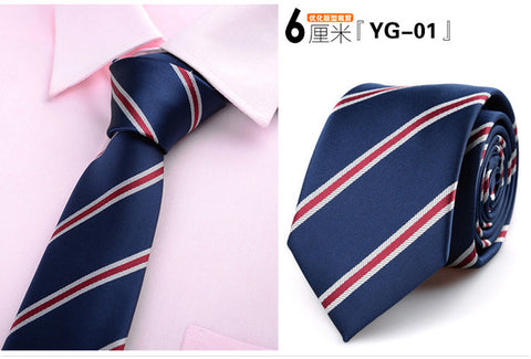 6cm ties for men skinny tie Wedding dress necktie fashion plaid cravate business gravatas para homens slim shirt accessories lot