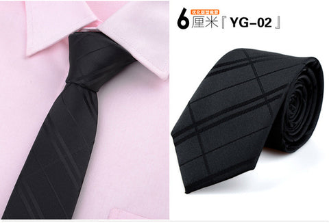 6cm ties for men skinny tie Wedding dress necktie fashion plaid cravate business gravatas para homens slim shirt accessories lot