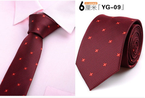 6cm ties for men skinny tie Wedding dress necktie fashion plaid cravate business gravatas para homens slim shirt accessories lot