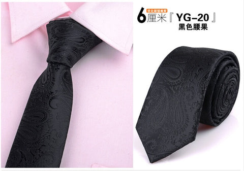 6cm ties for men skinny tie Wedding dress necktie fashion plaid cravate business gravatas para homens slim shirt accessories lot