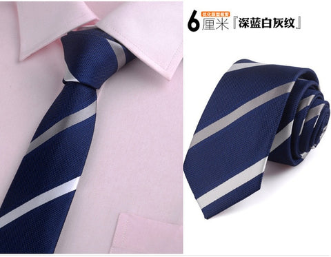 6cm ties for men skinny tie Wedding dress necktie fashion plaid cravate business gravatas para homens slim shirt accessories lot