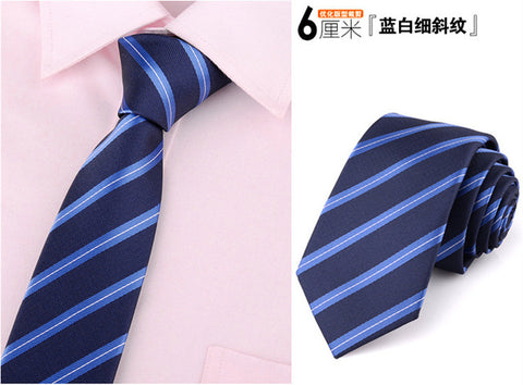 6cm ties for men skinny tie Wedding dress necktie fashion plaid cravate business gravatas para homens slim shirt accessories lot