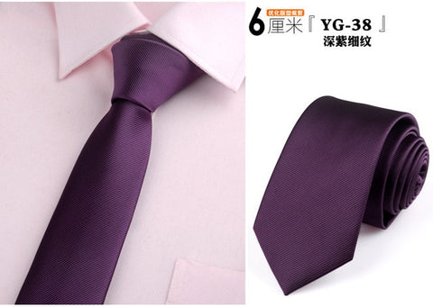 6cm ties for men skinny tie Wedding dress necktie fashion plaid cravate business gravatas para homens slim shirt accessories lot