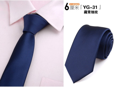 6cm ties for men skinny tie Wedding dress necktie fashion plaid cravate business gravatas para homens slim shirt accessories lot