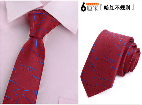 6cm ties for men skinny tie Wedding dress necktie fashion plaid cravate business gravatas para homens slim shirt accessories lot