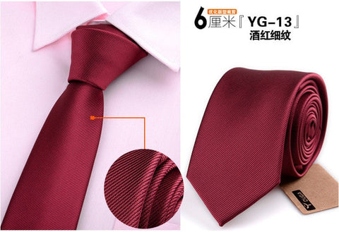 6cm ties for men skinny tie Wedding dress necktie fashion plaid cravate business gravatas para homens slim shirt accessories lot