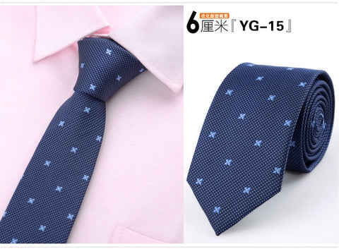 6cm ties for men skinny tie Wedding dress necktie fashion plaid cravate business gravatas para homens slim shirt accessories lot