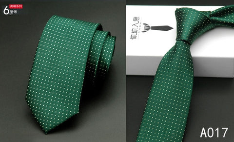 necktie gifts for men ties designers fashion jacquard Striped neck tie green wedding Business slim 6cm Skinny tie cravate homme