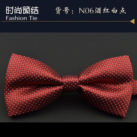 New fashion tuxedo bow tie men red and black tartan groom marry groomsmen wedding party colorful striped butterfly cravats mens