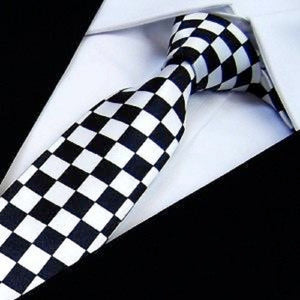 HOOYI 2019 Slim Ties Skinny Tie Men's necktie Polyester plaid fashion neckties black white check bowties butterfly