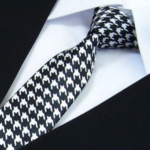 HOOYI 2019 Slim Ties Skinny Tie Men's necktie Polyester plaid fashion neckties black white check bowties butterfly