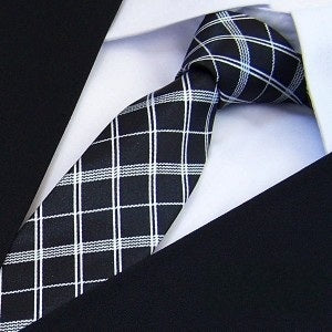 HOOYI 2019 Slim Ties Skinny Tie Men's necktie Polyester plaid fashion neckties black white check bowties butterfly