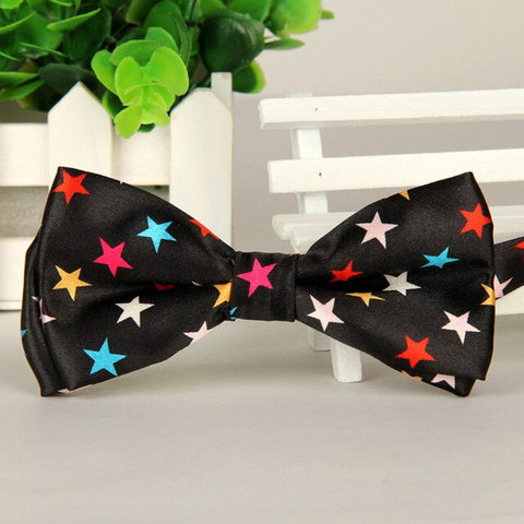 39 Color Adjustable Men's Bowtie Polyester Cartoon Man Floral Dot Bows Tie Wedding Celebration Party Butterfly Birthday Necktie