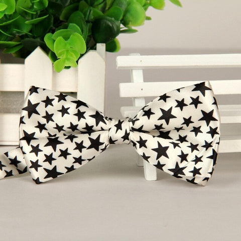 39 Color Adjustable Men's Bowtie Polyester Cartoon Man Floral Dot Bows Tie Wedding Celebration Party Butterfly Birthday Necktie