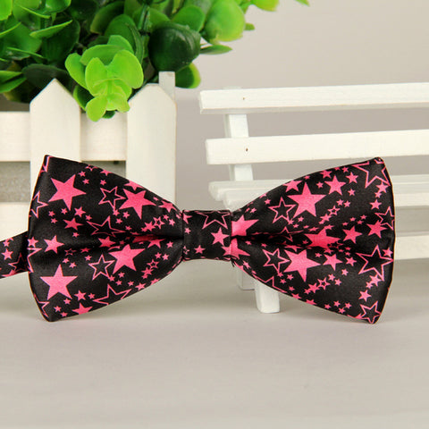 39 Color Adjustable Men's Bowtie Polyester Cartoon Man Floral Dot Bows Tie Wedding Celebration Party Butterfly Birthday Necktie