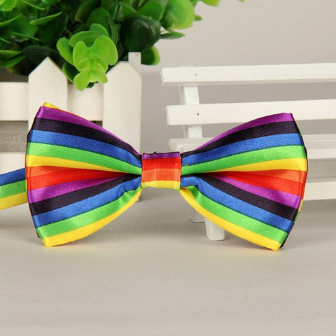 39 Color Adjustable Men's Bowtie Polyester Cartoon Man Floral Dot Bows Tie Wedding Celebration Party Butterfly Birthday Necktie