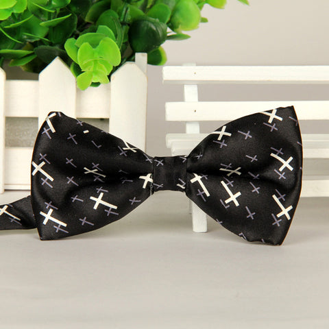 39 Color Adjustable Men's Bowtie Polyester Cartoon Man Floral Dot Bows Tie Wedding Celebration Party Butterfly Birthday Necktie