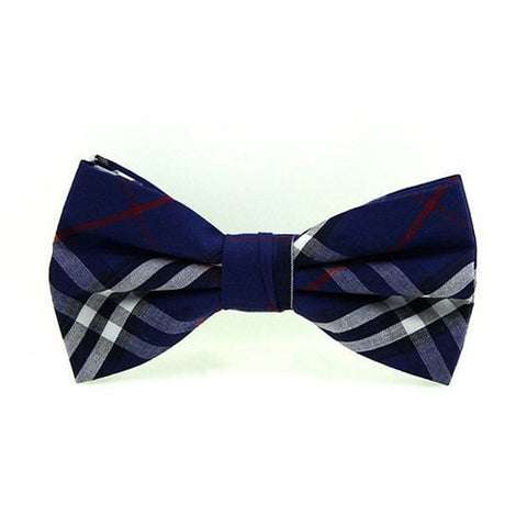 HUISHI High Quality Fashion Casual Men Polyester Check Bowtie Men's Bow Ties For Butterfly Cravat Stripe Checks Tuxedo Red Bow