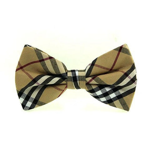 HUISHI High Quality Fashion Casual Men Polyester Check Bowtie Men's Bow Ties For Butterfly Cravat Stripe Checks Tuxedo Red Bow