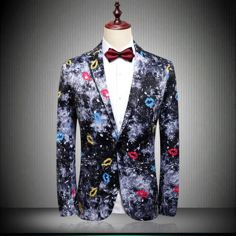 Autumn Mens Long Sleeve Blazers Men's Fashion Casual Suit Jackets S- 4XL