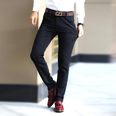 2019 New England plaid pants and dress pants men sanding male trousers men's Spring and autumn Long pants