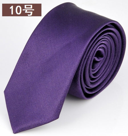 Mans Accessories Slim Skinny Tie for Men Jacquard Woven Solid Champagne Orange Red Purple Blue Ties Wedding Necktie