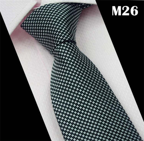 SCST Brand Cravate 2019 New Corbatas Wedding Necktie 8cm Slim Neckties White Dot Print Grey Silk Ties For Men Tie Gravata CR044