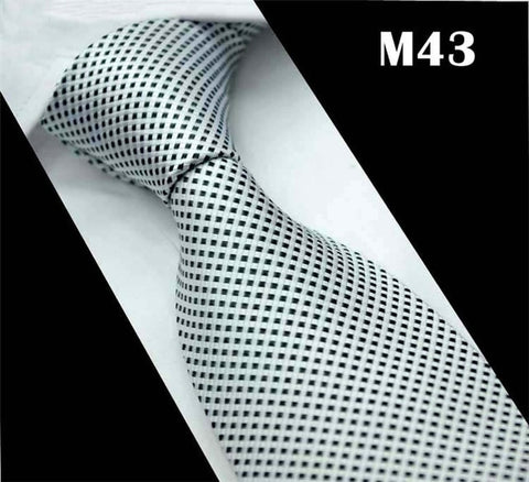 SCST Brand Cravate 2019 New Corbatas Wedding Necktie 8cm Slim Neckties White Dot Print Grey Silk Ties For Men Tie Gravata CR044